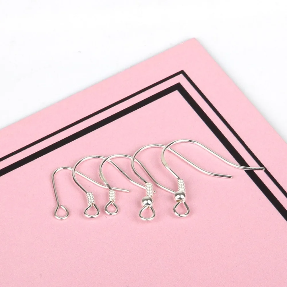 1 pair Genuine 925 Sterling Silver Findings Small Earring Hooks Clasp