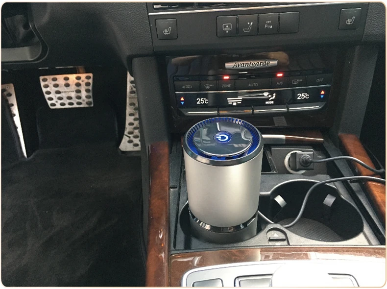 Автомобильный очиститель воздуха для салона, ионизатор, освежитель запаха, воздушный фильтр, кислородный бар, портативный Ионный Очиститель, USB, удаляет запах дыма