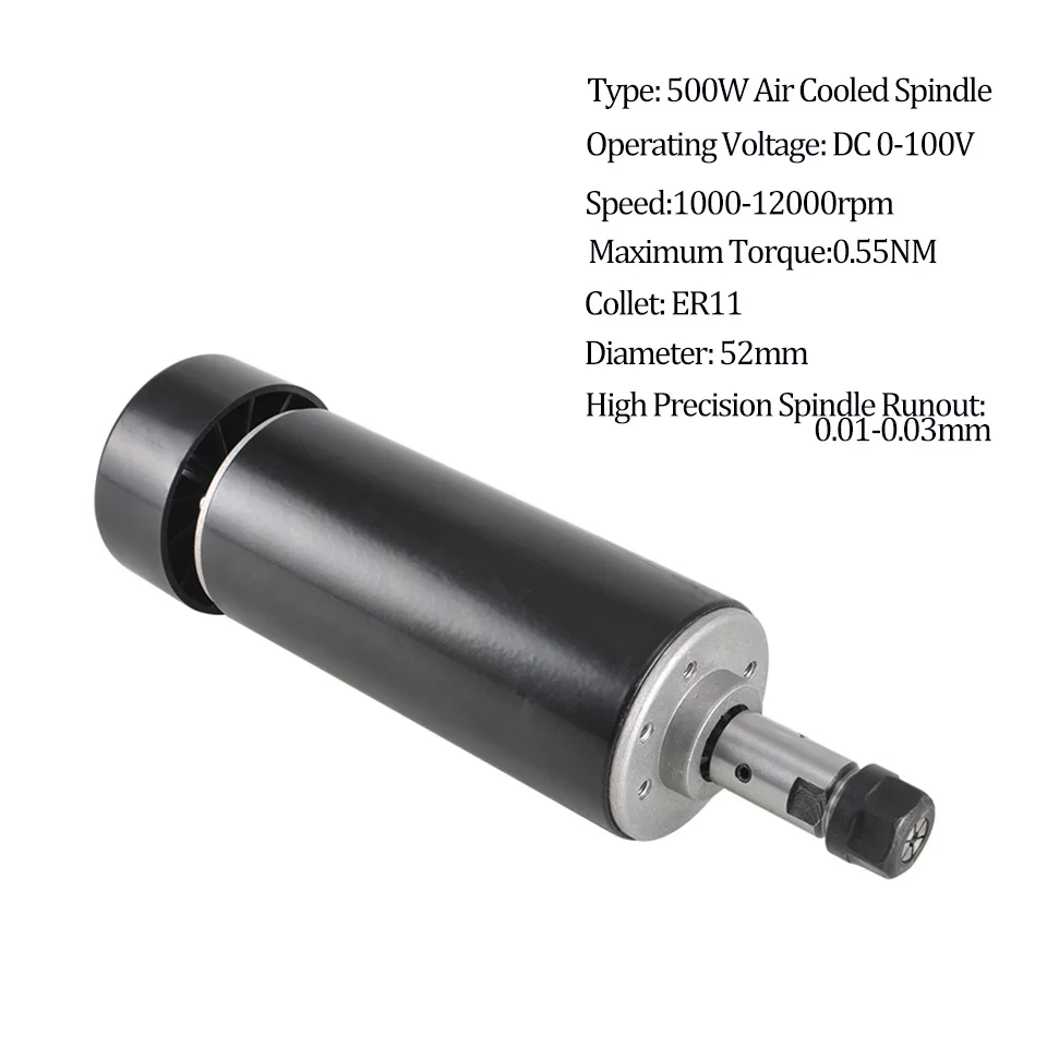 Daedalus CNC Spindle Kit 500W Air Cooled Spindle ER11 Collet 110V 220V Mach3 Power Supply For Milli