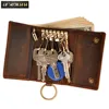 Cartera multifunción de cuero Original para hombre, funda mando a distancia de coche, llavero, estuche protector, cadena de diseñador, paquete de llaves, 230 ► Foto 1/6