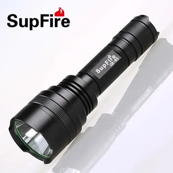 

Supfire C8 Cree T6 1100 Lumen Rechargeable LED Flashlight Light 10w Waterproof Flashlight Led Torch by 18650 Battery