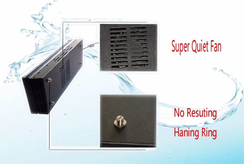 Plafoniere Smart : Smart fan for 180cm tank programmable 4 channels dimmable led