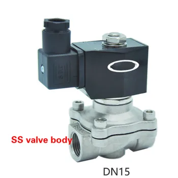 

3/8-2 2 way electric solenoid valve direct acting SS304 SS316 electric actuator valve Water solenoid valve AC220V AC110V DC24V DC12V BSP/NPT