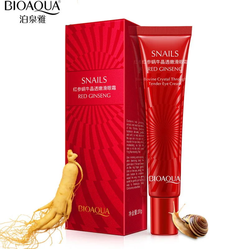 BIOAQUA Red Snails Eye Cream Nature Anti Wrinkle Anti-Aging Black Circle Moisturizing Anti-Puffiness Makeup Cosmetics Eye Care 3