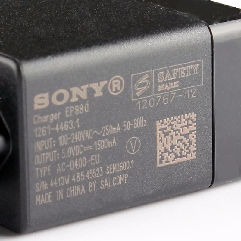 Новое оригинальное зарядное устройство sony EP880 для путешествий+ кабель EC801 для sony Xperia Z Ultra Z1 Z2 Z3 Z4 Z5