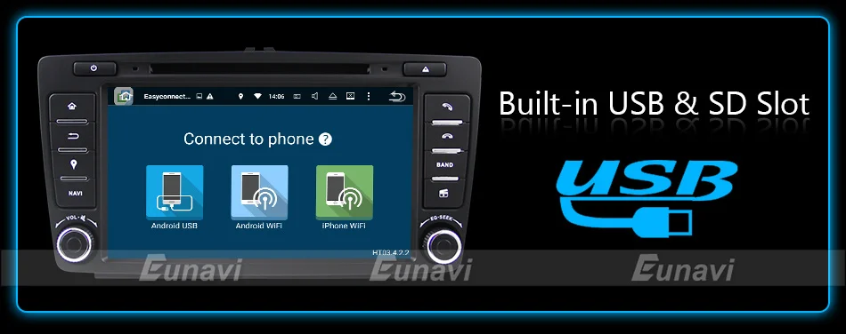 Cheap Eunavi 2 Din Car DVD GPS For Skoda Octavia 2012 2013 A 5 A5 Yeti Fabia Car Android 9.0 Quad Core RAM 2GB Stereo Radio Navigation 25