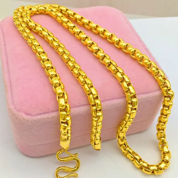 Link Chain Yellow Gold Filled Necklace 