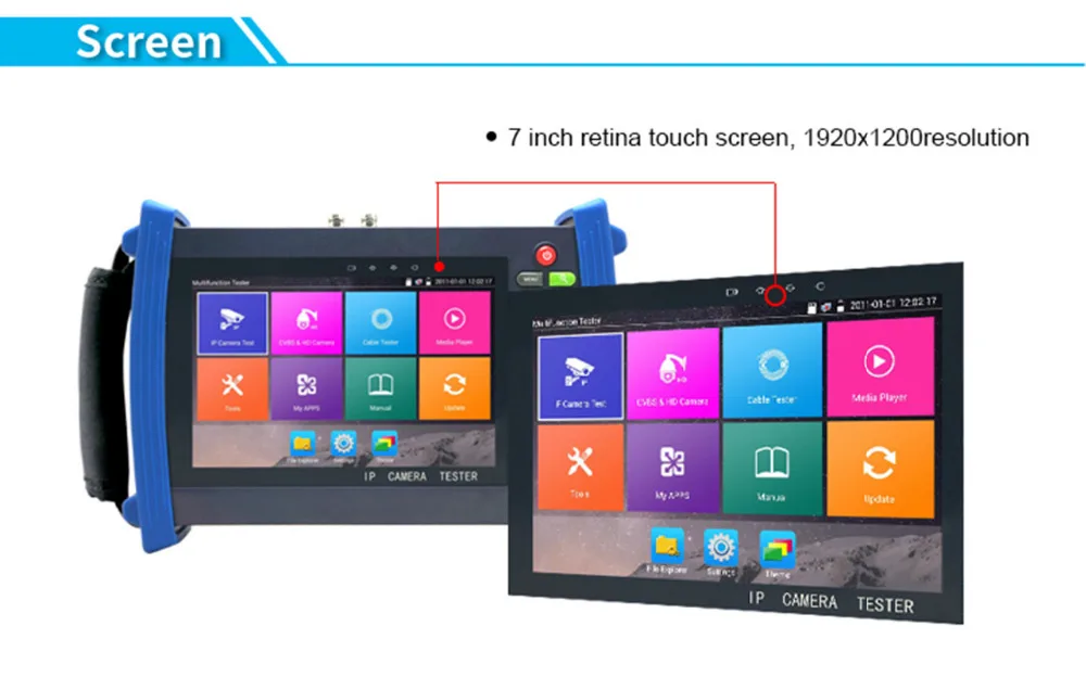 Новый H.265 4 К 7 дюймов IP CCTV тестер монитор CVBS Камера тестер ONVIF WI-FI HDMI Вход Выход POE выход 12 В