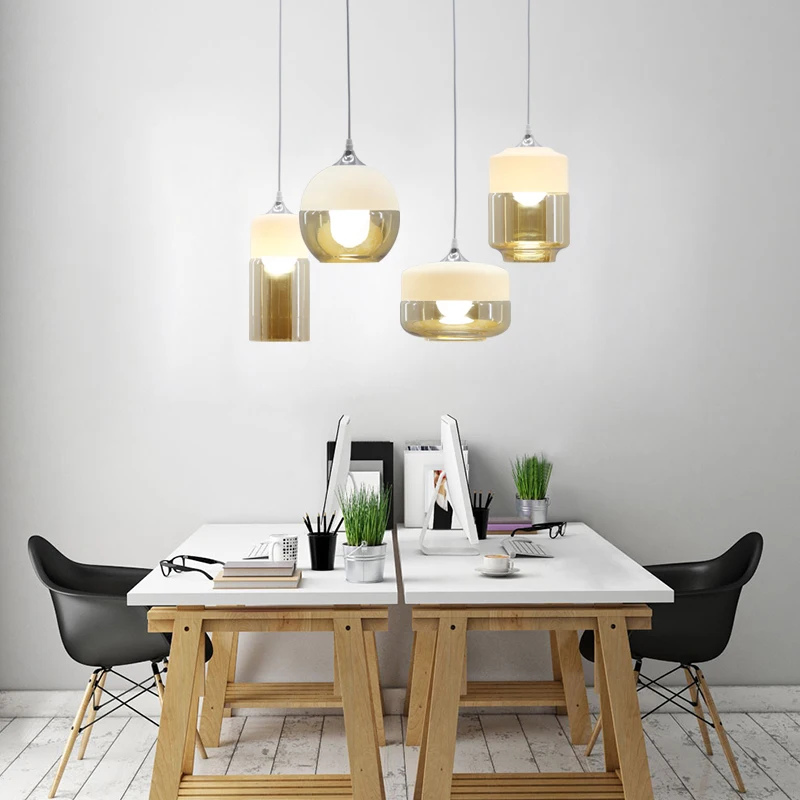 

modern design glass bottle pendant light restaurant bedroom balcony aisle American Nordic style hanging lamps