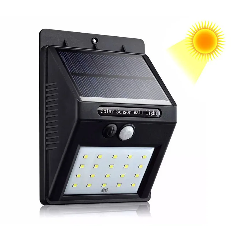 

Solar Wall Outdoor Lights 20/30LED Solar Sensor Lights Home Outdoor Waterproof Security lamp Use Garden Outdoor Lawn