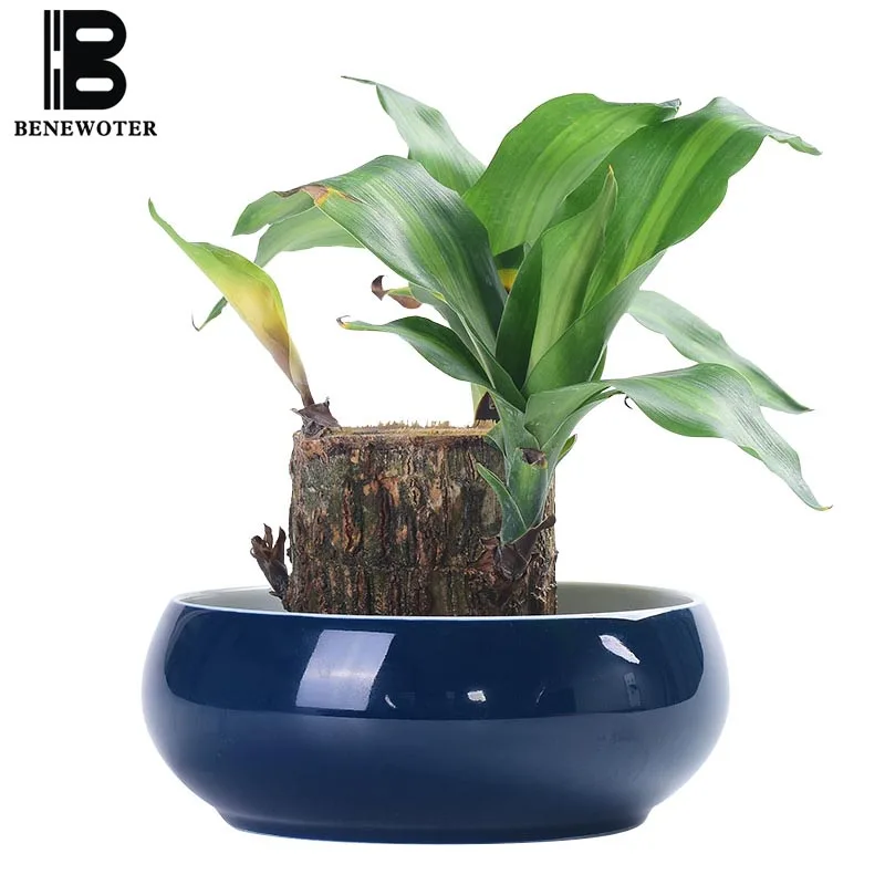 driehoek Transplanteren Sporten Creatieve Eenvoudige Keramische Blauw Glazuur Narcissen Hydrocultuur  Bloempot Tuin Planters Office Desktop Aquarium Bloempot Ornamenten| Bloempotten & Bloembakken| - AliExpress