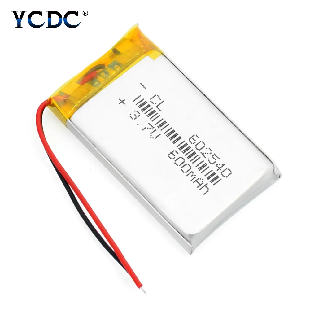 1/2/4x мини 602540 Li Ion po Батарея 3 7 v 600 мА/ч Gps Mp3 bluetooth динамика наушников игрушки DVD Pos