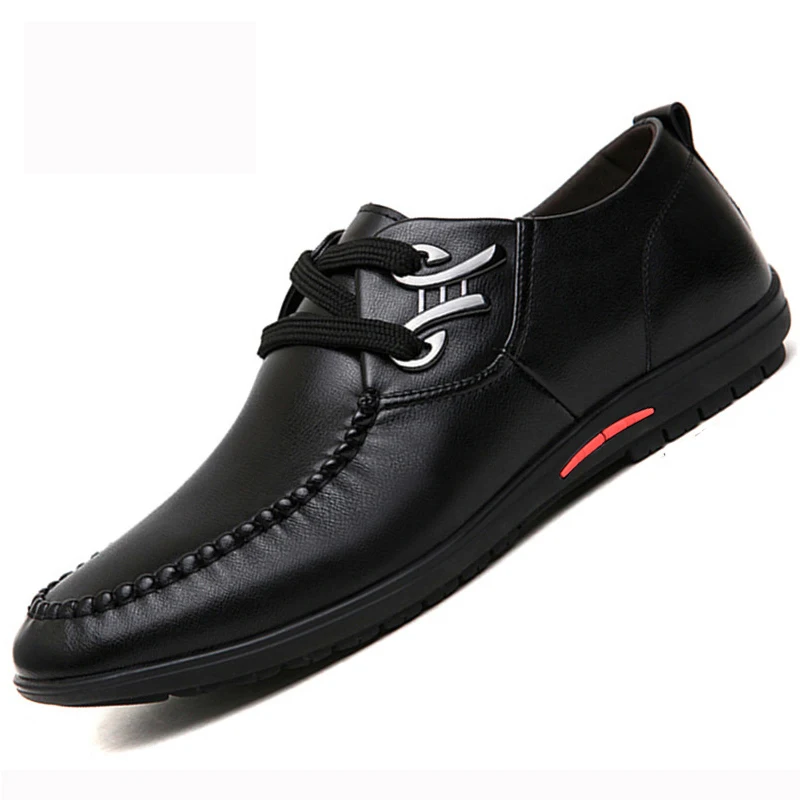 black lace leather shoes