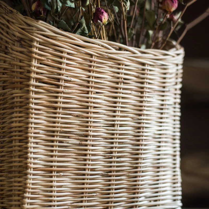 decorative nature finish handmade rattan Baskets (5)