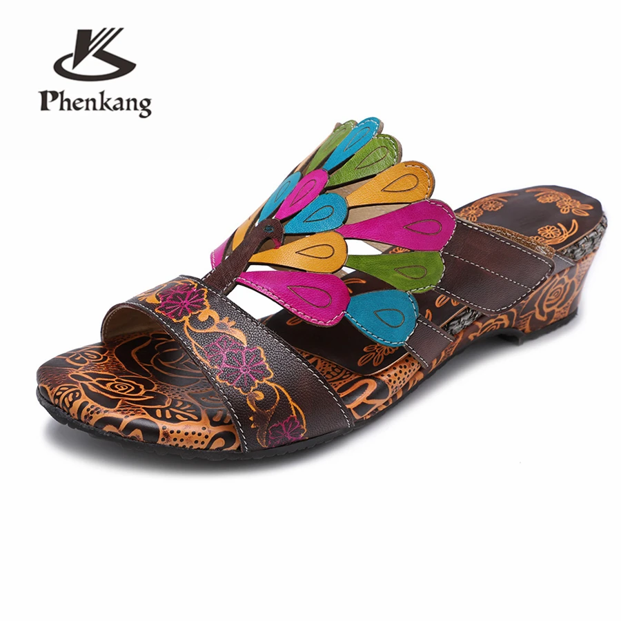 

Genuine Leather Women sandals Slippers summer oxford shoes woman shoes gladiator oxfords High heel sandals for women 2019 spring