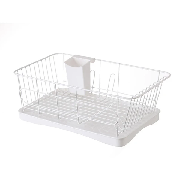 Iron PP Dishes Plates Shelves Drainer Bowl Spoons Chopsticks Storage Racks Holders Kitchen Organization Shelf Accessories Items - Цвет: White