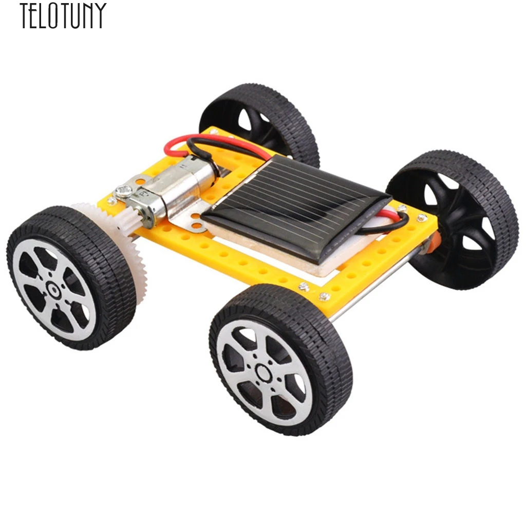

TELOTUNY Solar Car DIY Assemble Toy Set Solar Powered Car Kit Educational Science for Kids Developmental Toy Hot Sale New Jan23