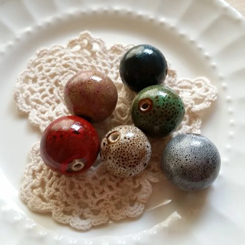 

20MM 10Pcs/Pack Round Porcelain Ceramic Bead Jewelry Beads