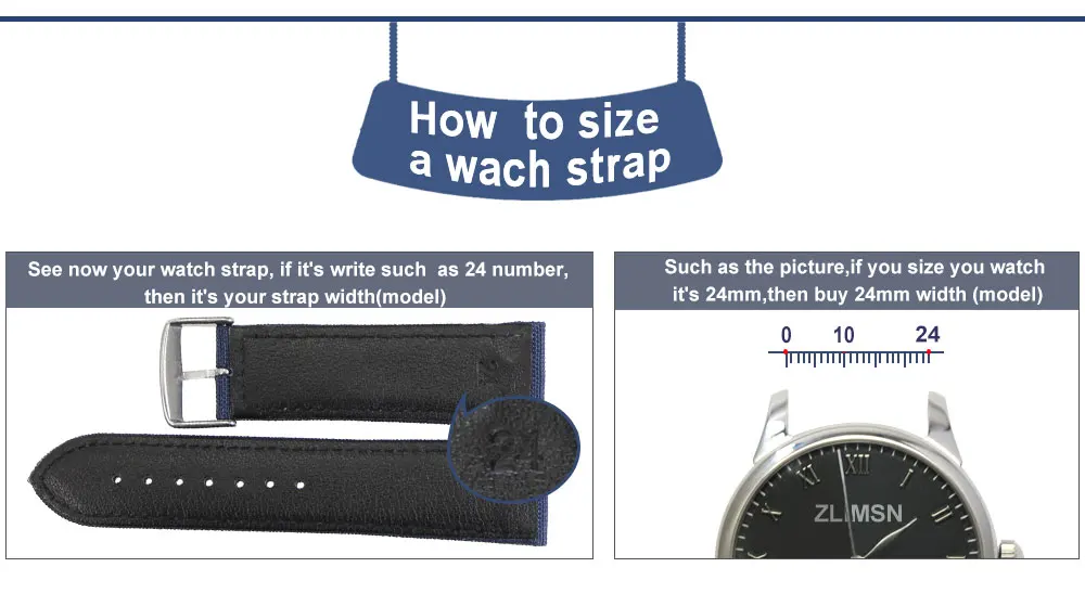 ZLIMSN, новинка, нейлоновый ремешок для мужских и женских спортивных часов, ремешок 22 мм, черные ремешки, 18 мм, 20 мм, 24 мм, ремешок для наручных часов, Пряжка из сплава