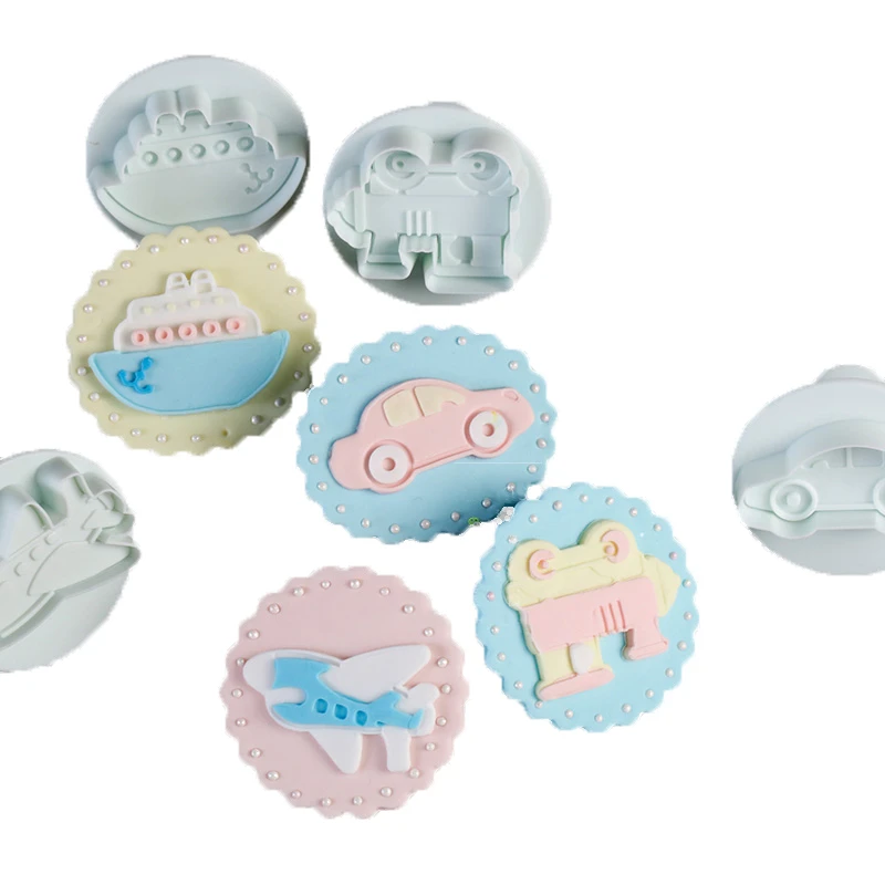 4-Pcs-set-Cookie-Cake-Plunger-Cutters-Fondant-Cake-Molds-Vegetal-Trucks-Tractor-Forklift-Cake-Decorating