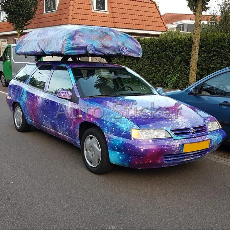 Glossy Space Starry Galaxy Sticker Bomb Vinyl Wrap 4