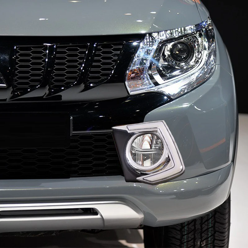 Hlxg 2 шт. дневные ходовые огни для Mitsubishi Triton 2015 2016 Функция затемнения реле 12 В