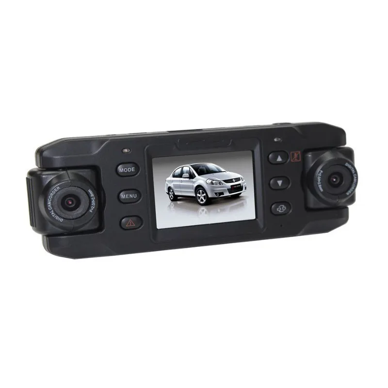 Оригинальная Автомобильная камера с двумя объективами X8000 Full HD 1080P GPS трекером два