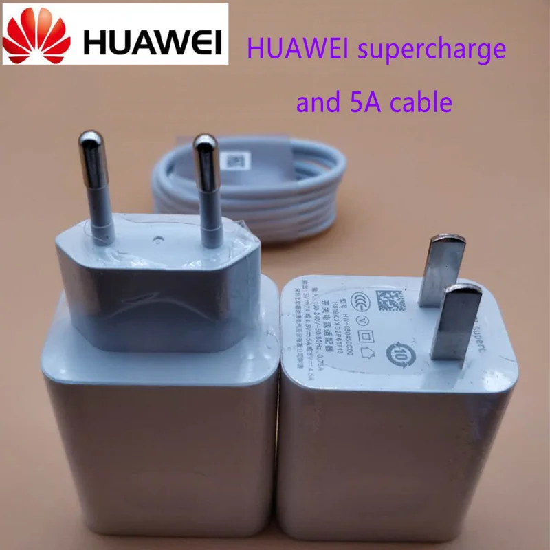 

HUAWEI P10 Plus Fast Charger Mate 9 10 Pro Supercharge Quick Travel Wall Adapter 4.5V5A/5V4.5A Type-C 3.0 USB Cable 1M Original