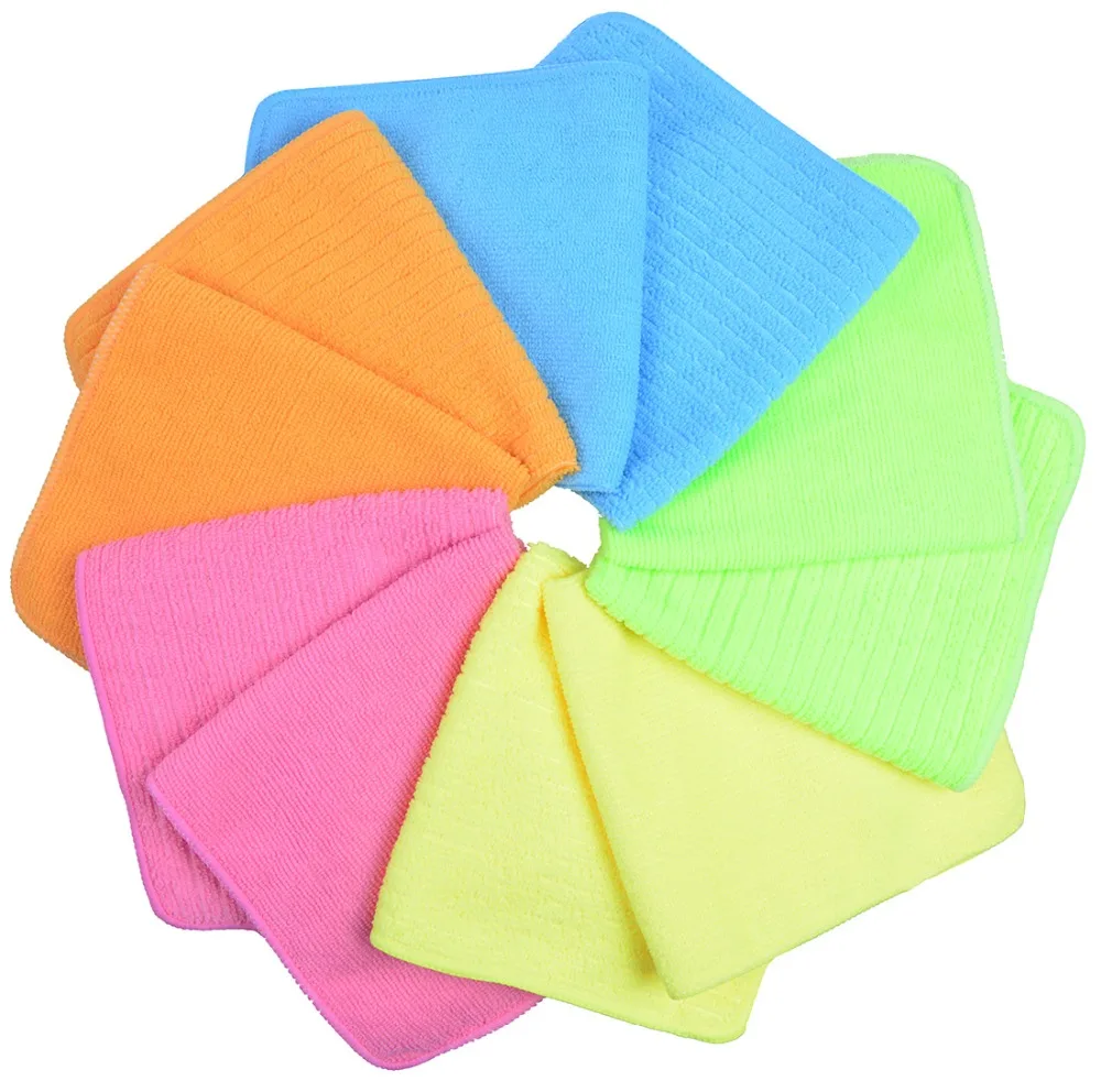 20pcs 30cmx30cm Multi purpose Microfiber Strips Dishcloths Kitchen Dish