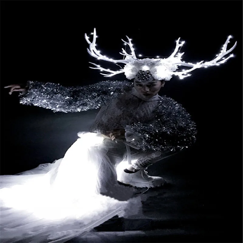 

BC67 Christmas mens balloom dance led costumes luminous light stage show clothes party cosplay bar dj suit club singer wears ktv