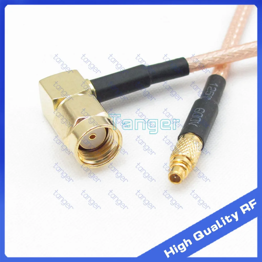 

Tanger MMCX male plug to RP-SMA male right angle connector with 20cm 8in RG316 RG-316 RF Coaxial Pigtail Jumper Low Loss cable