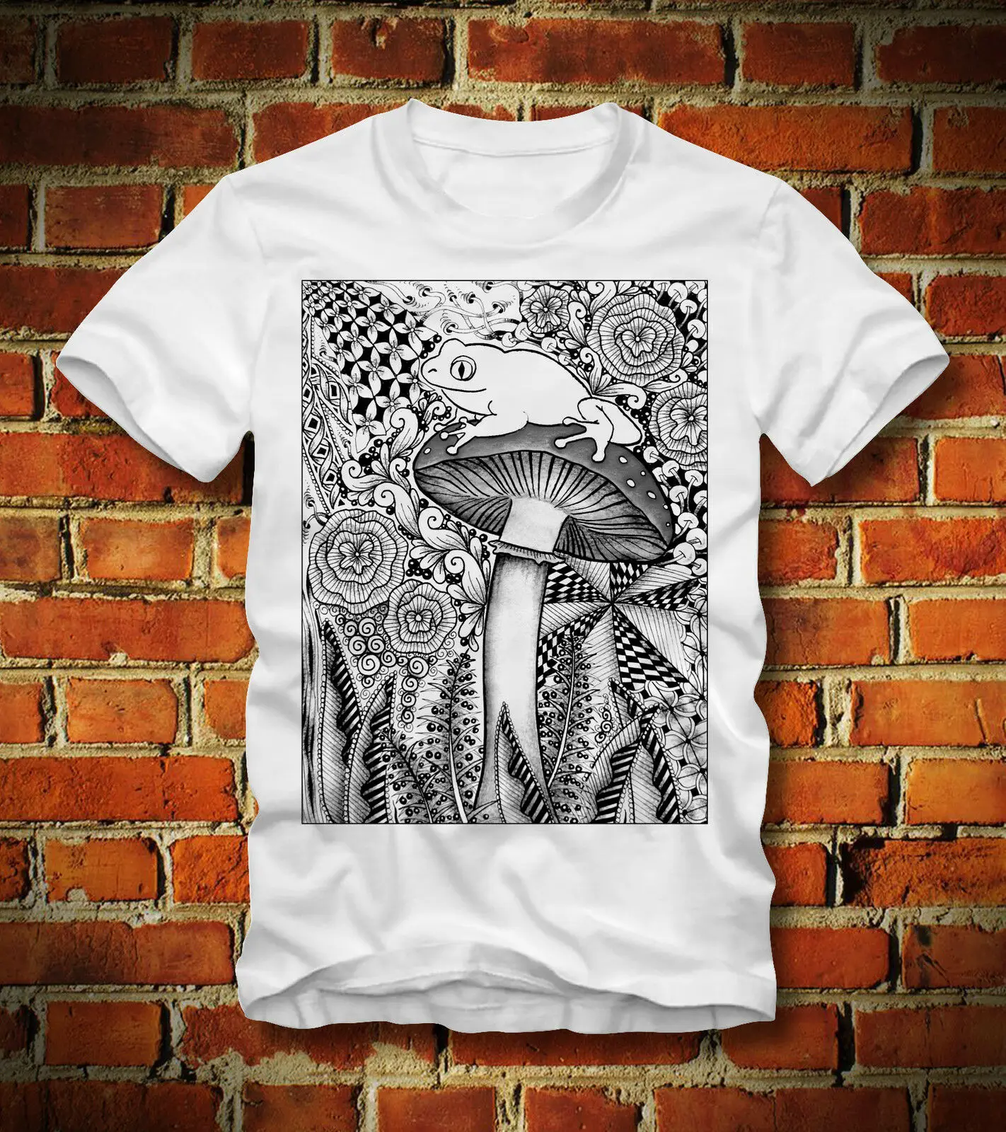 Футболка магический гриб психоделический ЛСД PSYCHOACTIVE Лягушка Жаба MDMACool Повседневная pride Футболка Мужская Унисекс модная футболка