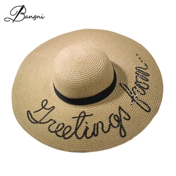 

2017 Summer Women's Sun Hat Ladies Wide Brim Straw Hats For Women Outdoor Foldable Beach Panama cap Bone Caps Chapeu Feminino