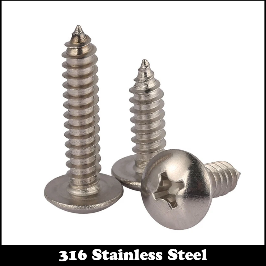 10pcs M4 30mm M4*30mm M4X30 316 SS Stainless steel Mushroom Head STTP