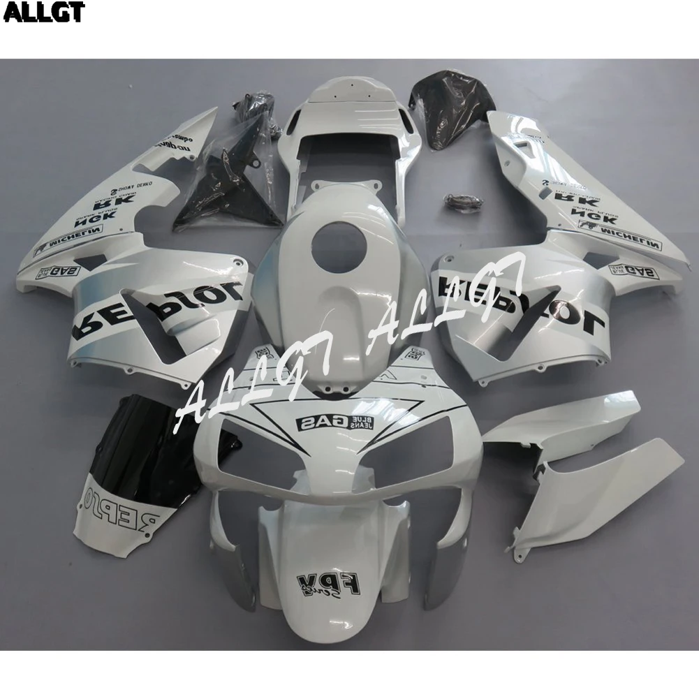 

ALLGT White & Silver Painted Fairing Kit for Honda CBR 600 RR F5 2003-2004