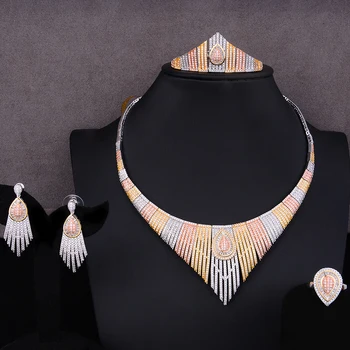 

GODKI Luxury Crown Queen Design Nigerian Trendy Jewelry set For Women Wedding Cubic Zircon CZ Dubai Gold Bridal Jewelry Set 2019