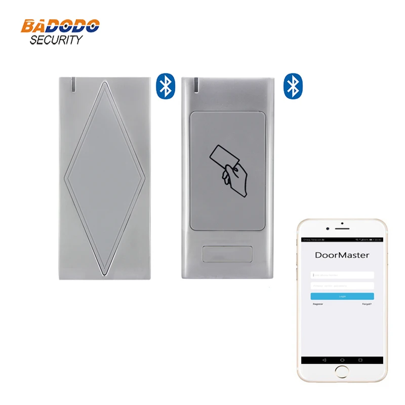 

IP66 waterproof Bluetooth standalone access control APP remote control support 125KHz RFID EM or 13.56MHz IC card reader