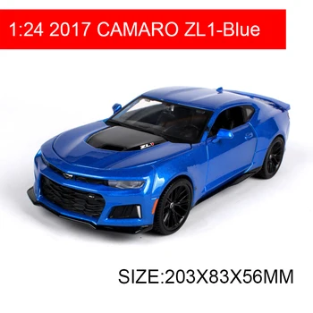 

Maisto 1:24 Diecast Model 2017 CAMARO ZL1 Blue Muscle car Alloy Car Metal Toys gift modified car simulation model For Collection