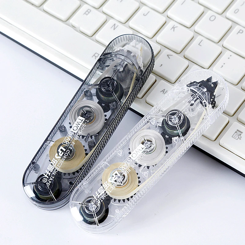 

Creative correction with double-headed two-color ultra-thin film transparent correction with student correction tape