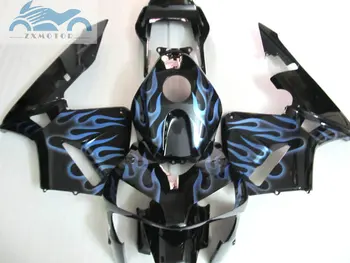 

100% Fitment Injection fairing kit fit for Honda CBR600RR 03 04 CBR 600 RR 2003 2004 bule flames in black fairing kits NY14