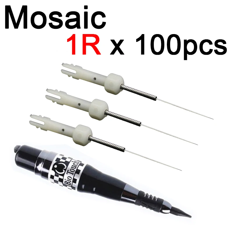 

100pcs 1RL Permanent Makeup Eyebrow Needles for original USA biotouch mosaic tattoo machine 1 rl Free Shipping Tattoo Needles