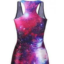 AliExpress,, женская синяя звезда, новая футболка с цифровым принтом скелета, галактика, жилет, майка, футболка