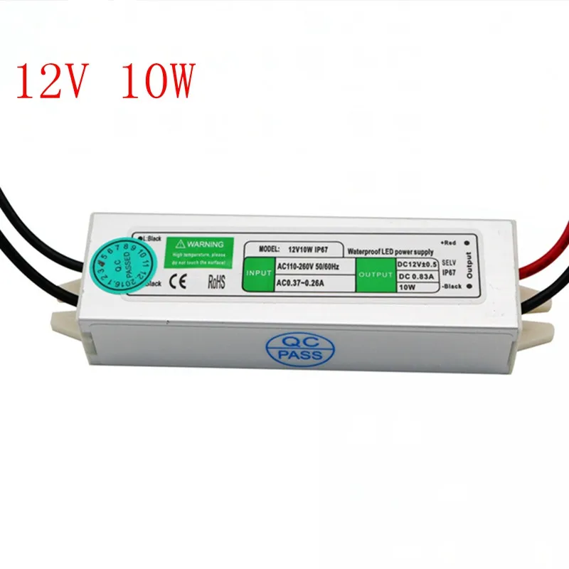 Водонепроницаемый IP67 светодио дный Драйвер Ac dc 12 V/24 V 10 W 15 W 20 W 25 30 W 36 W 45 W 50 W 60 W 80 W 100 W 120 W 150 W Питание для светодио дный полосы света