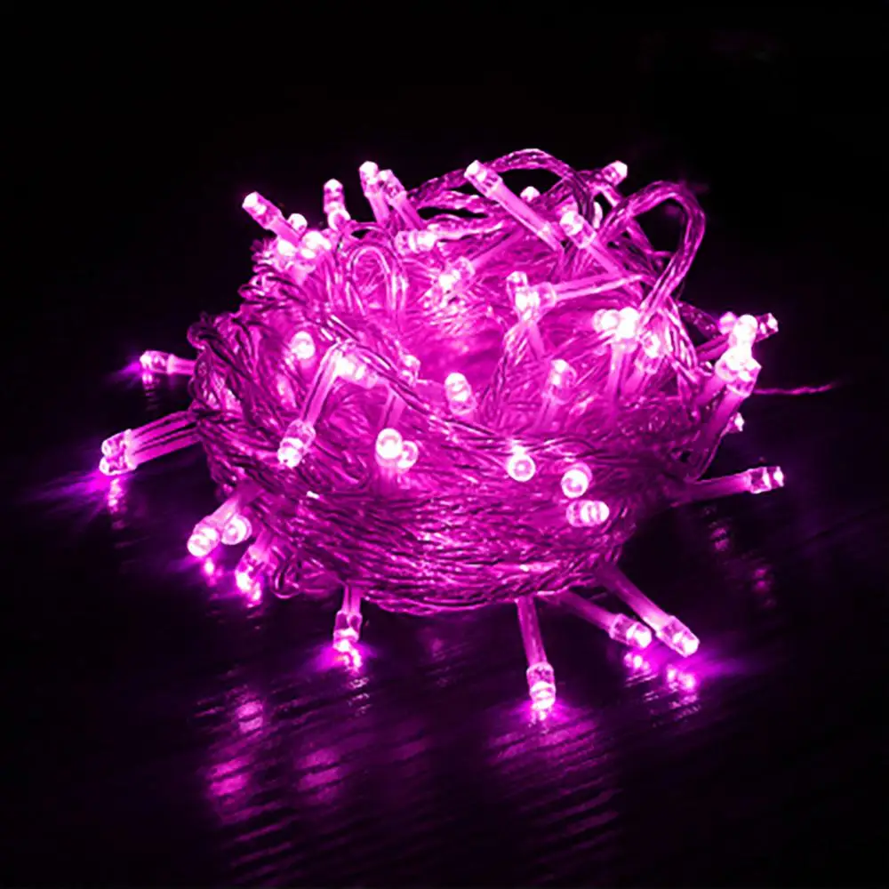 3,5 м светодиодный светильник-сосулька, 220 В, 110 В, Рождественский светильник, праздничная садовая гирлянда, водонепроницаемая Новогодняя сказочная декорация на ЕС/ - Испускаемый цвет: Розовый