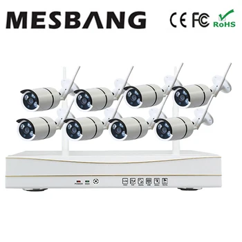 

2017 build in 1TB HDD 8 channel nvr wifi security cctv camera system kit wireless IP camera system delivery by DHL Fedex