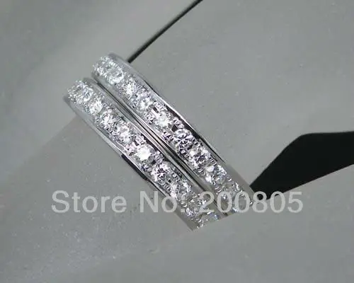 

Vintage Solid 18K White Gold Brilliant Diamond Wedding Band,Wedding Rings For Sale F141