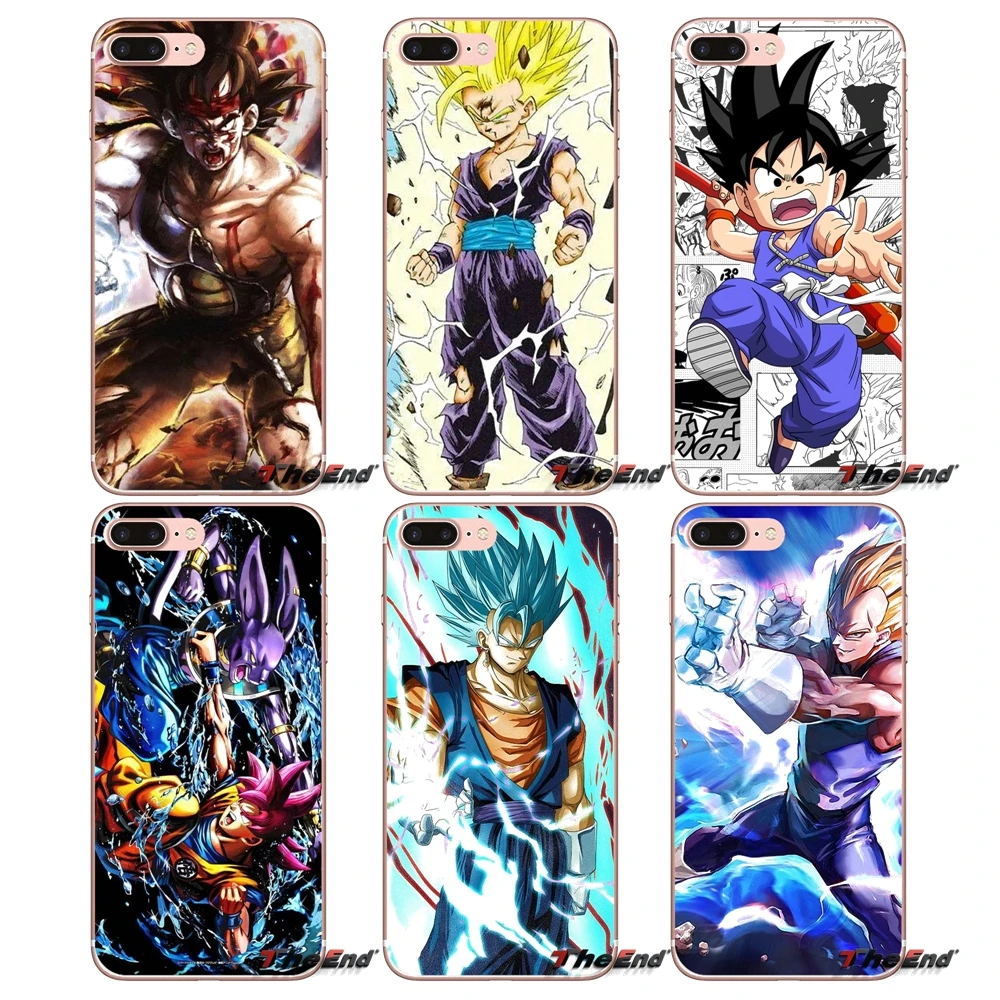 

For Apple iPhone X 4 4S 5 5S SE 5C 6 6S 7 8 Plus 6Plus 7plus 8plus Fundas Coque Fashion Super Saiyan Dragon Ball Z TPU Case