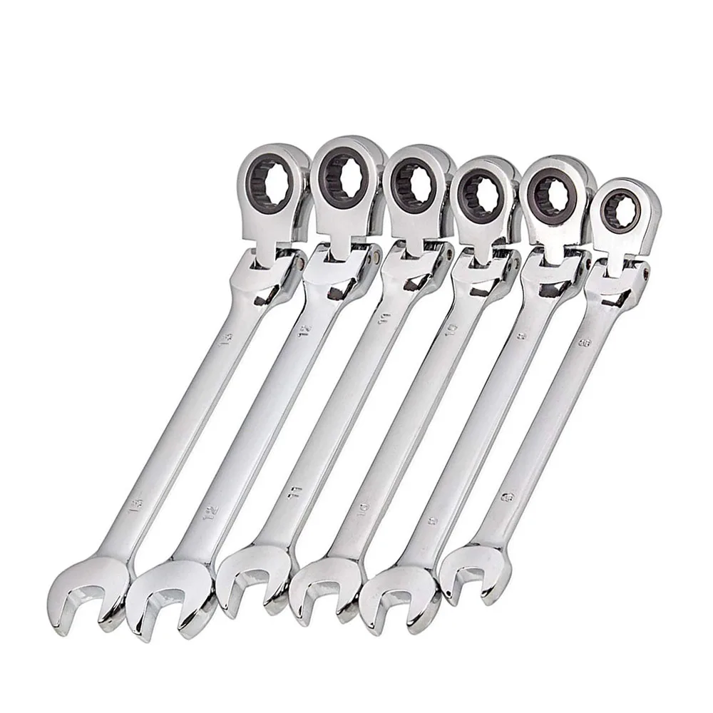 Flexible Ratchet Action Wrench Spanner Nut Tool Head Ratchet Metric
