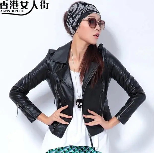 LADIES WOMEN REAL GENUINE LATHER JACKET BLACK SLIM FIT BIKER MOTORCYCLE STYLE