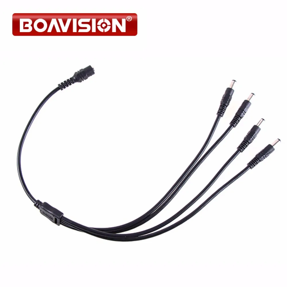 4 In 1 Splitter 5.5x2.1mm Cable Power Cable For CCTV DVR Camera  1 To 4 DC Power 4-Port Splitter Adapter Adaptor Cable